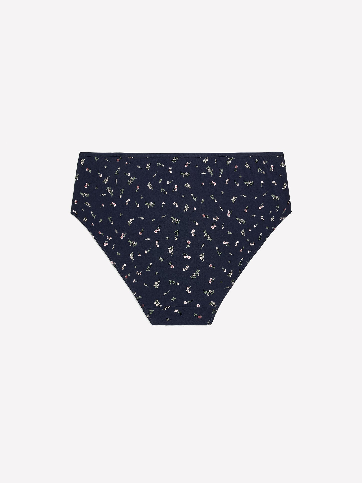 Blue High-Cut Cotton Brief with Floral Print - ti Voglio