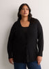 Cotton-Blend Tunic Cardigan