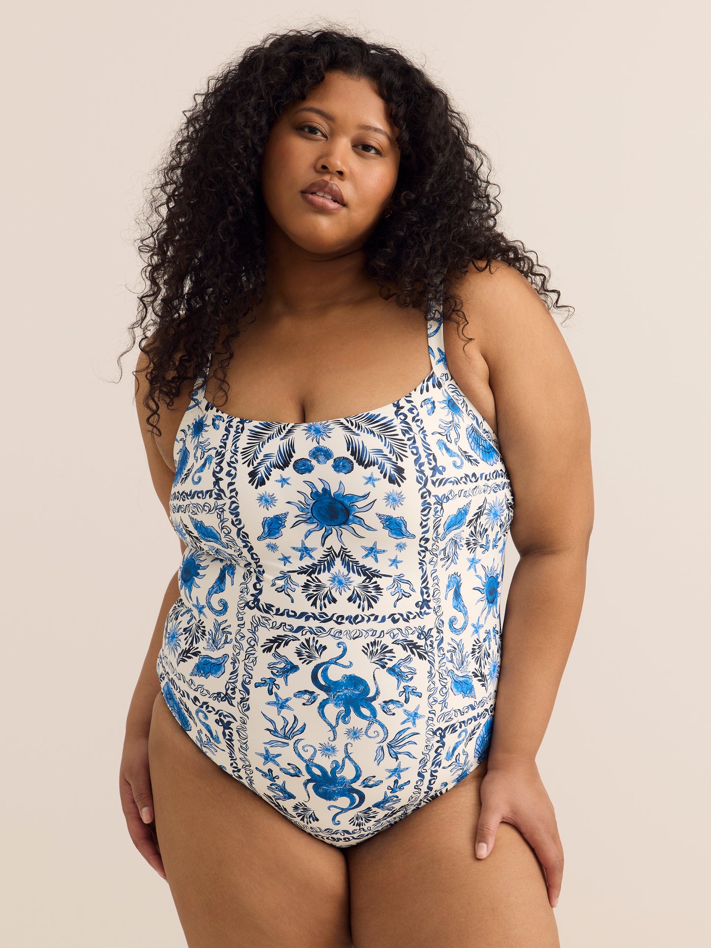 Printed One-Piece Swimsuit