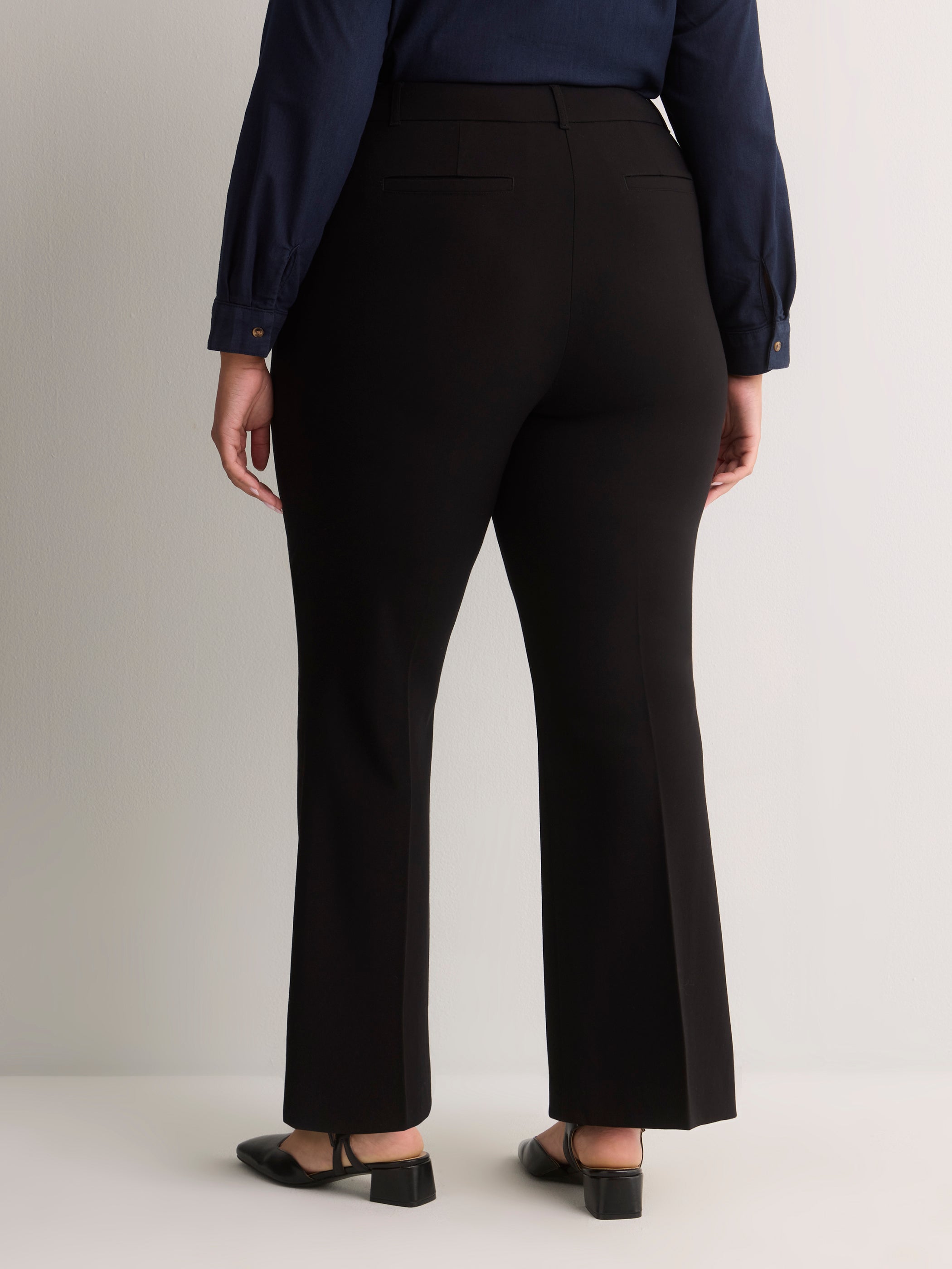 Black Savvy Boot-Cut Pant