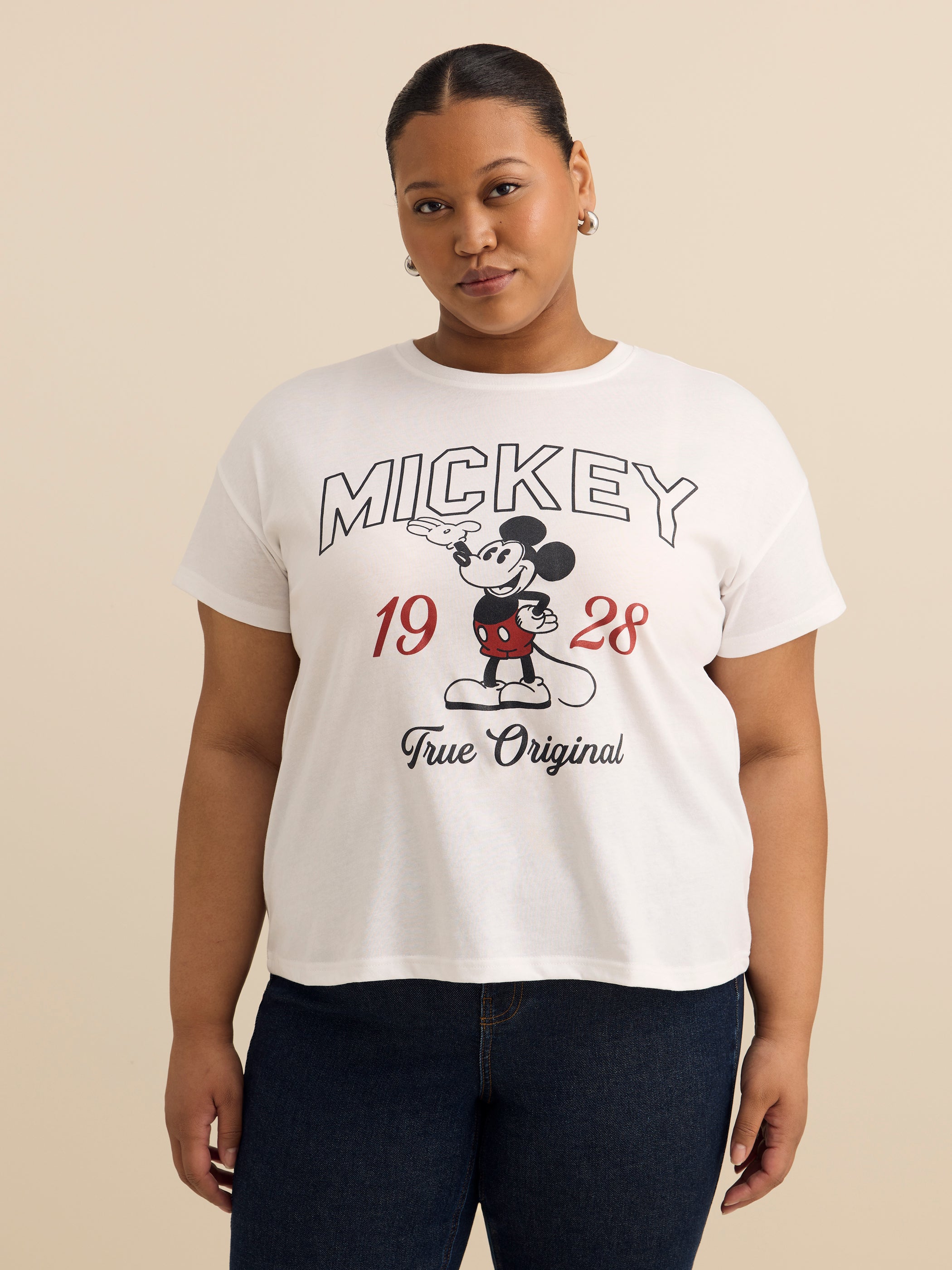 Licensed White Boxy Tee