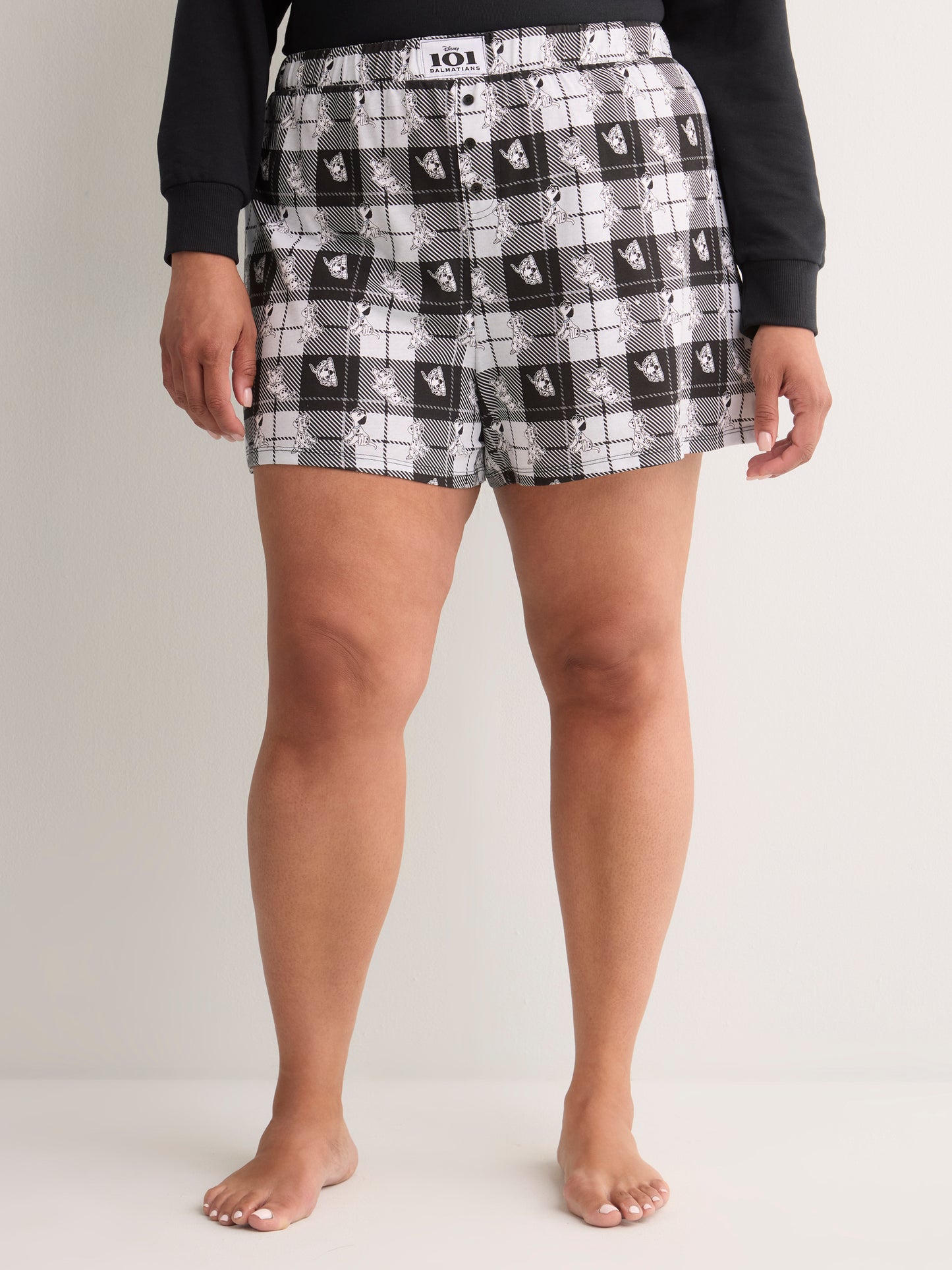Plaid Pyjama Boxer with Dalmatian Print - Disney