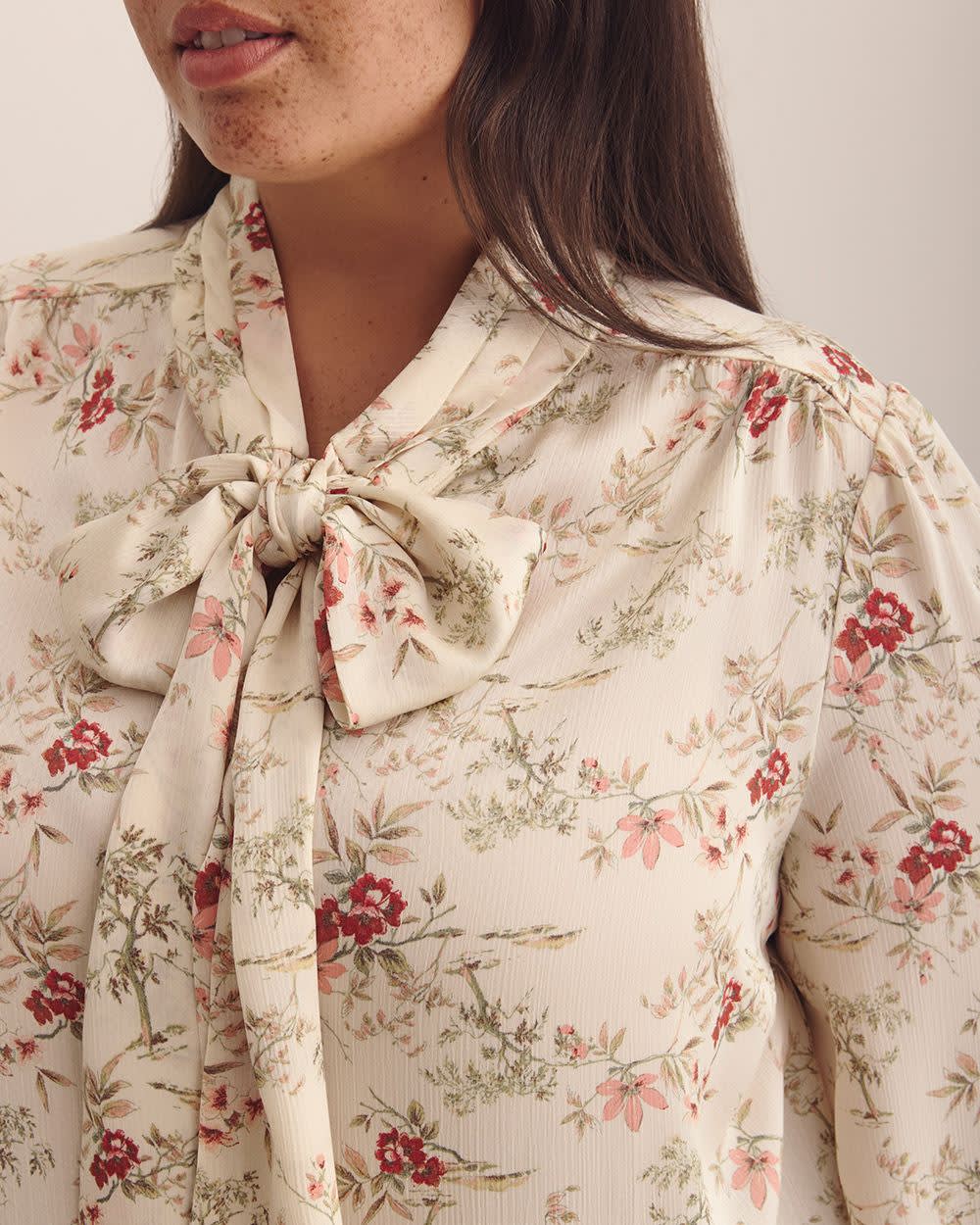 Feminine Scarf Blouse - Addition Elle