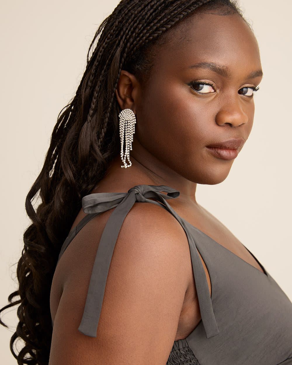 Robe évasée sans manches en satin - Addition Elle