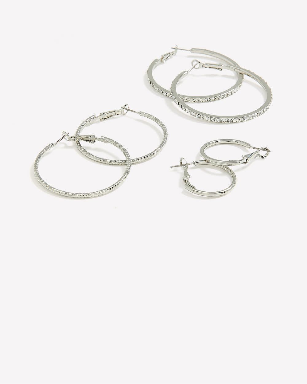 Anneaux d'oreilles assortis, ens. de 3