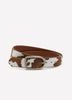 Reversible Faux Leather Denim Belt with D-Shaped Buckle