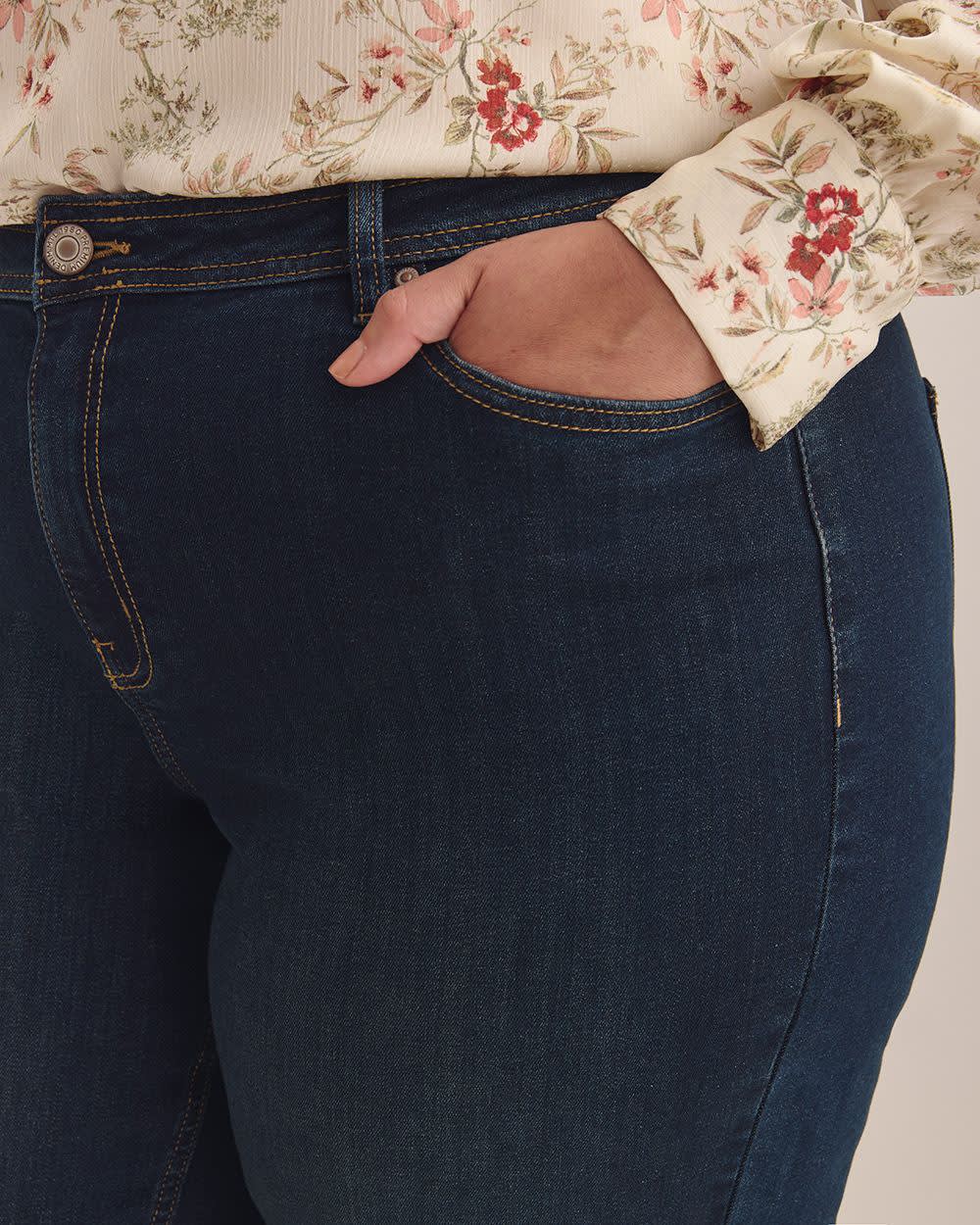 Pantalon en denim à  jambe ultra large avec couture avancée- Addition Elle