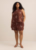 Sleeveless Straight Blouse with Side Ties