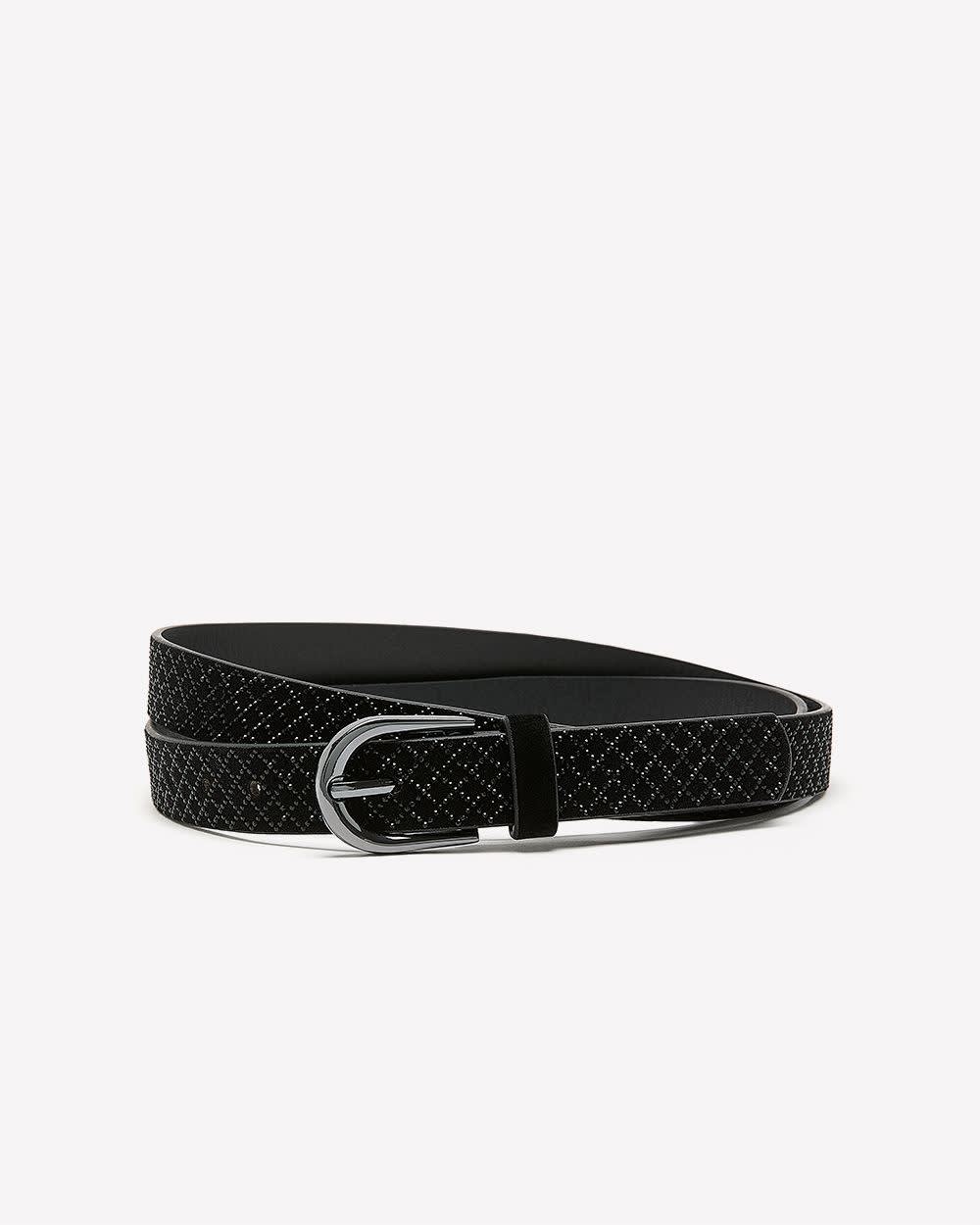 Ceinture en velours noir
