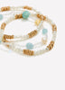 Elastic Seashell Beaded Bracelets, Set of 3