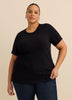 Curvy-Fit Crewneck Tee with Placement Print