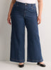 Classic-Fit High-Rise Wide-Leg Studded Denim Pant - d/C jeans