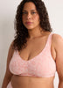 Wireless Pink Paisley-Print Cotton Bra with Picot Trim - tiVOGLIO