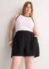 Linen Blend Pull-On Short