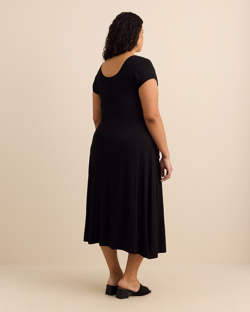 Responsible, Scoopneck Maxi Dress With Smocking at Waist