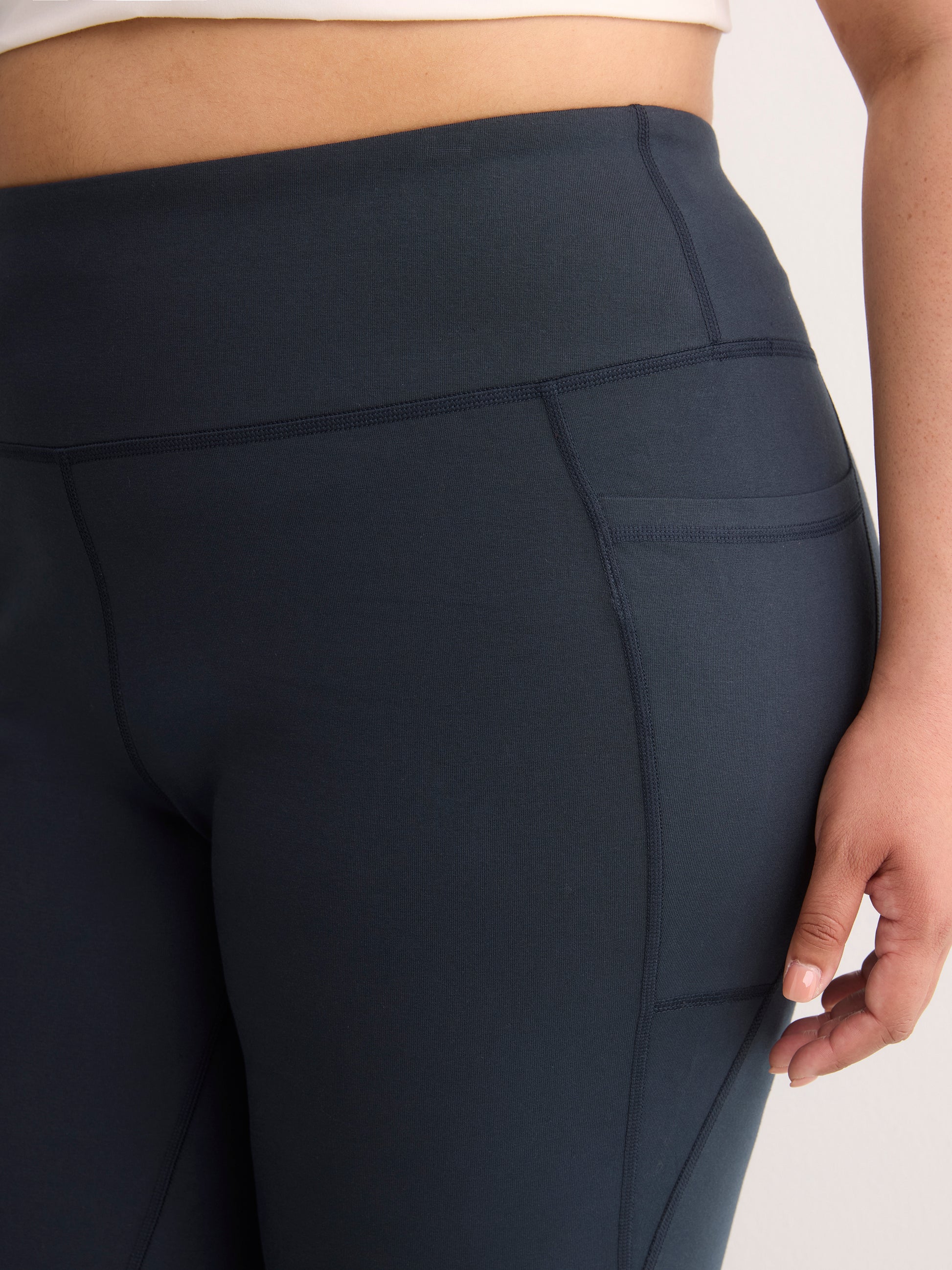 Coloured Cotton-Knit Essential Yoga Pant - Active Zone