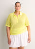 Crochet Waffle Polo Shirt - Active Zone