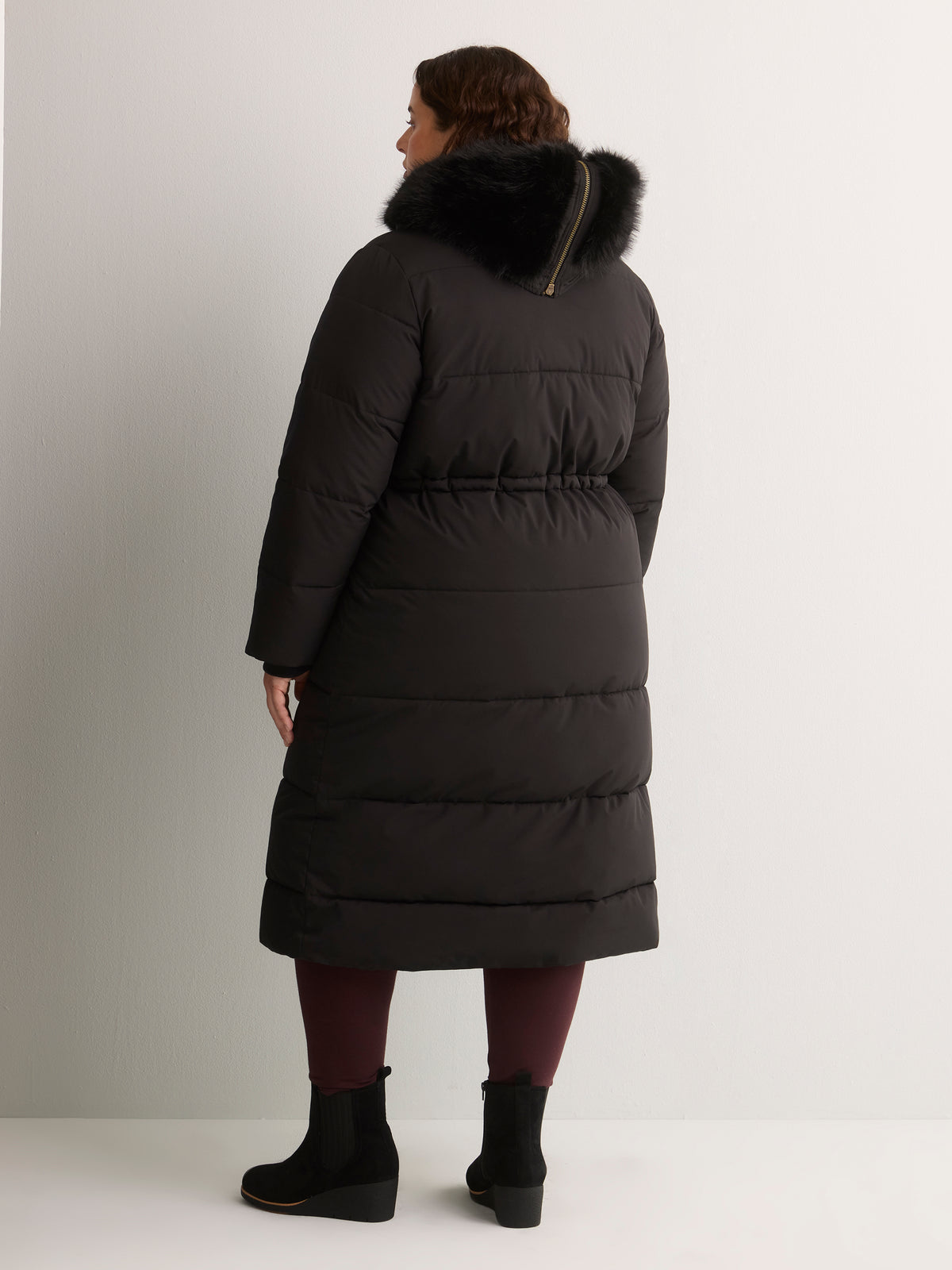 Maxi Puffer Jacket with Split Hood