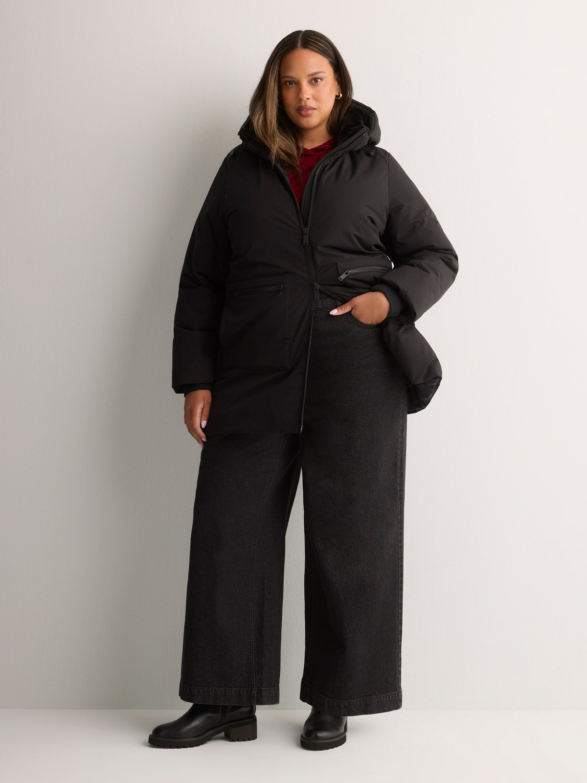 Ripstop Parka Jacket with Removable Hood