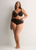 Sexy Black High-Cut Brief with Cheetah Embroidery - Déesse Collection