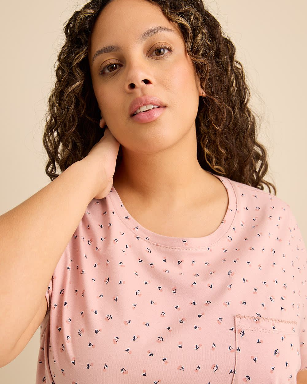 Chemise de nuit imprimée à manches courtes - ti Voglio