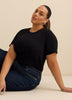 Curvy-Fit Crewneck Tee with Placement Print