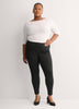 Charcoal Wide Pinstripe Tummy-Control Legging