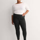 Charcoal Wide Pinstripe Tummy-Control Legging