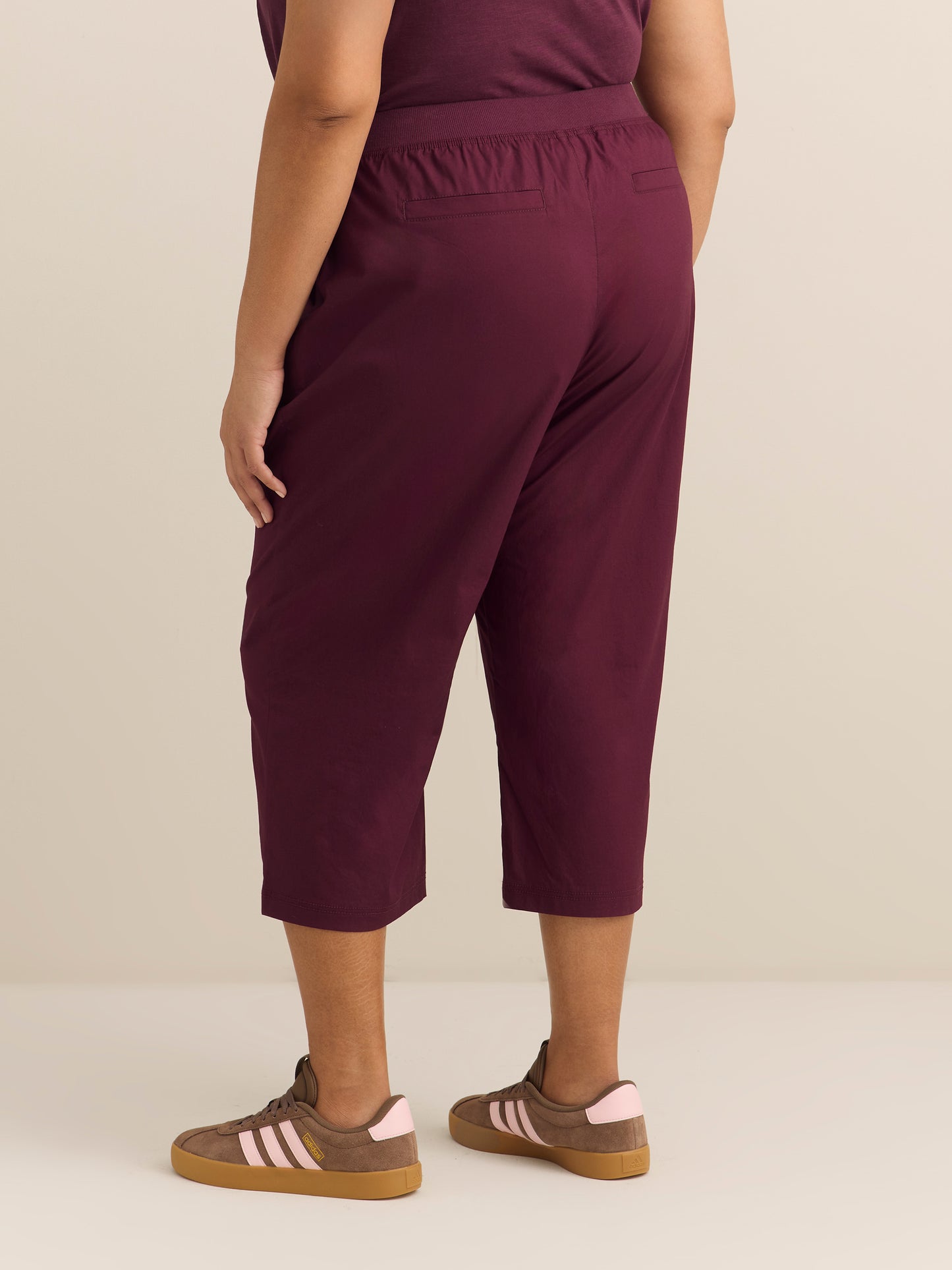 Solid Capri with Adjustable Waistband