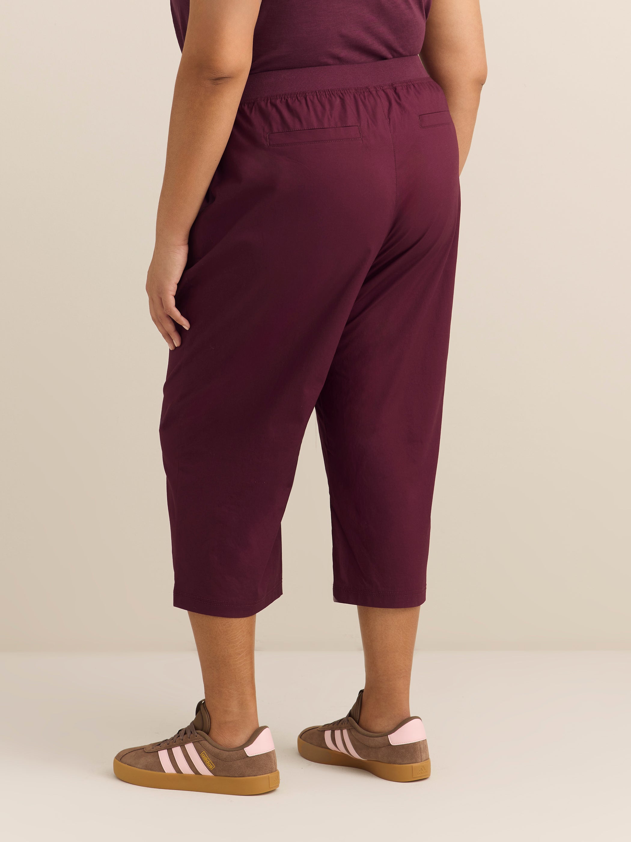 Solid Capri with Adjustable Waistband