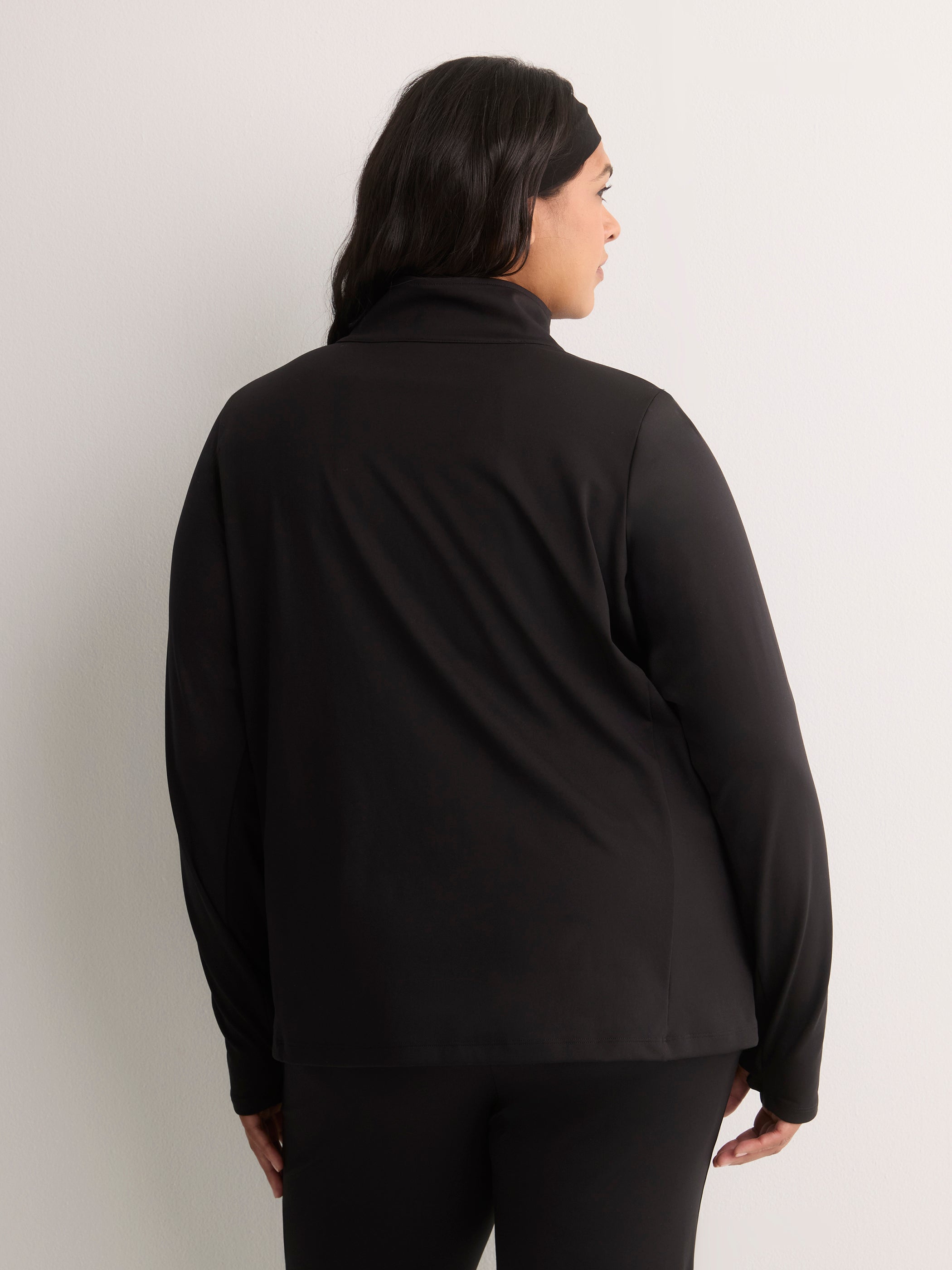 Responsible, Double Knit Mock-Neck Zipper Jacket - Active Zone