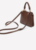 Brown Crossbody Bag with Braided Handle