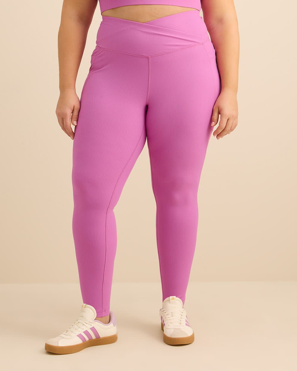 Legging en tricot côtelé avec taille croisée - Active Zone