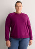 Loose French Terry Raglan-Sleeve Crew-Neck Sweatshirt