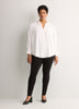 Responsible, Black Fashion Legging with Keyhole and Charm at Hem