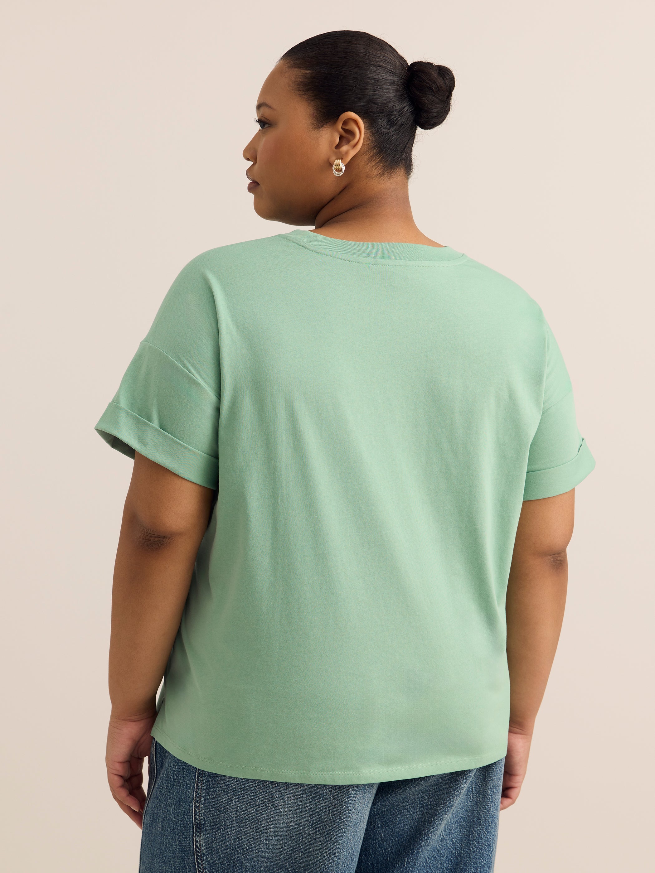 Boxy Short-Sleeve Crew-Neck T-Shirt