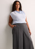 Pintuck Pull-On Crop Culotte Pant