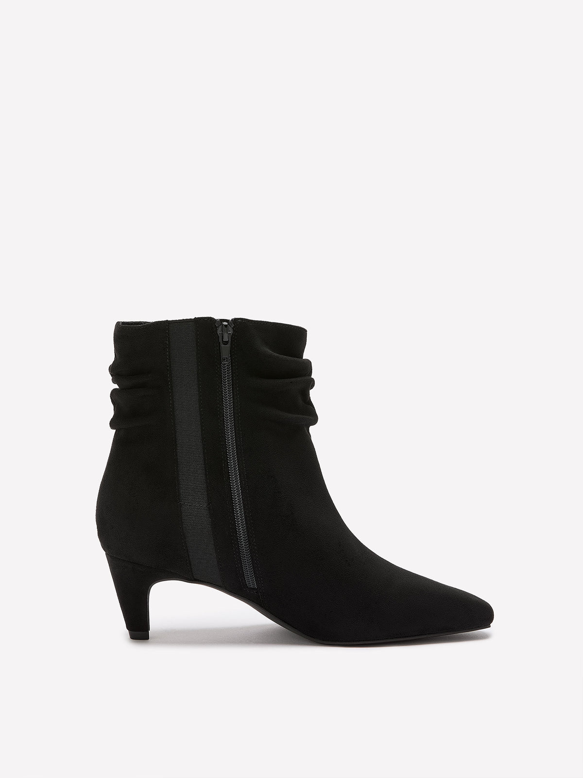 Extra Wide Width, Pleated Mid-Kitten-Heel Bootie