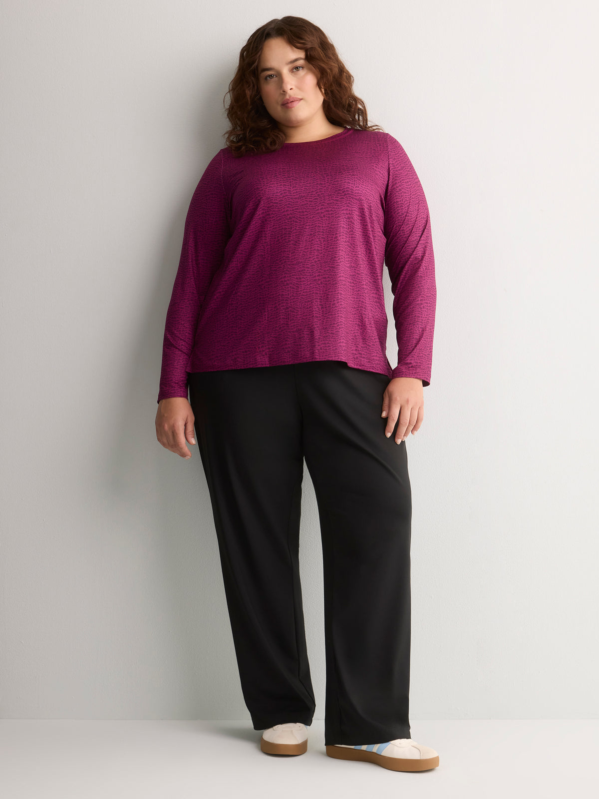 Responsible, Croco-Print Long-Sleeve T-Shirt with Back Insert - Active Zone
