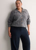 Dark Barrel-Leg Trousers