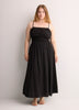 Black Sleeveless Smocked Waist Maxi Dress - Addition Elle