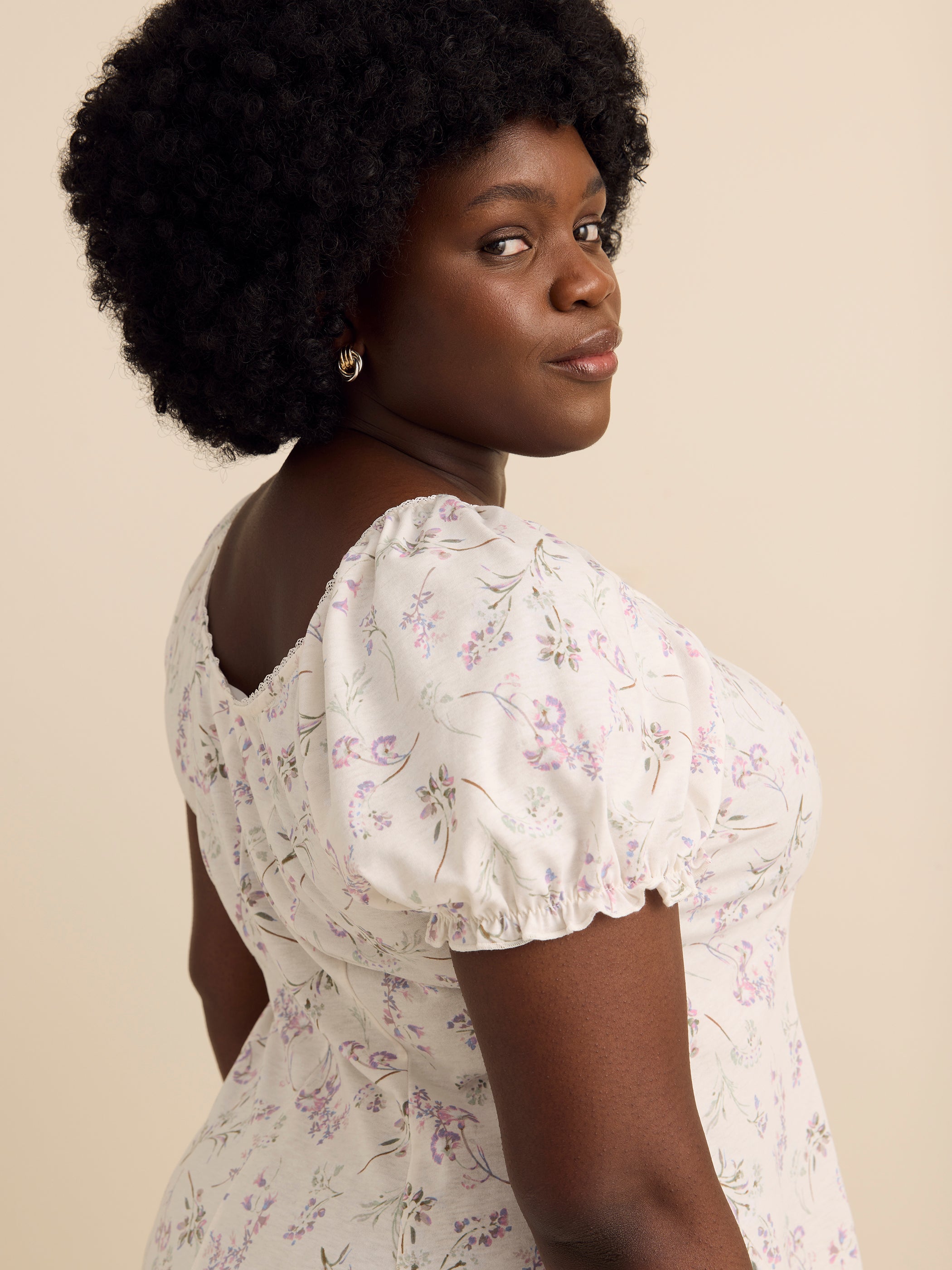 Haut évasée à manches bouffantes - Addition Elle