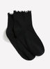 Ankle Socks with Contrasting Lettuce Edge