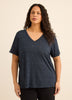 Boyfriend-Fit V-Neck T-Shirt - PENN. Essentials