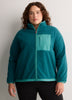 Short Polar Fleece Jacket with Contrast Trim - Active Zone