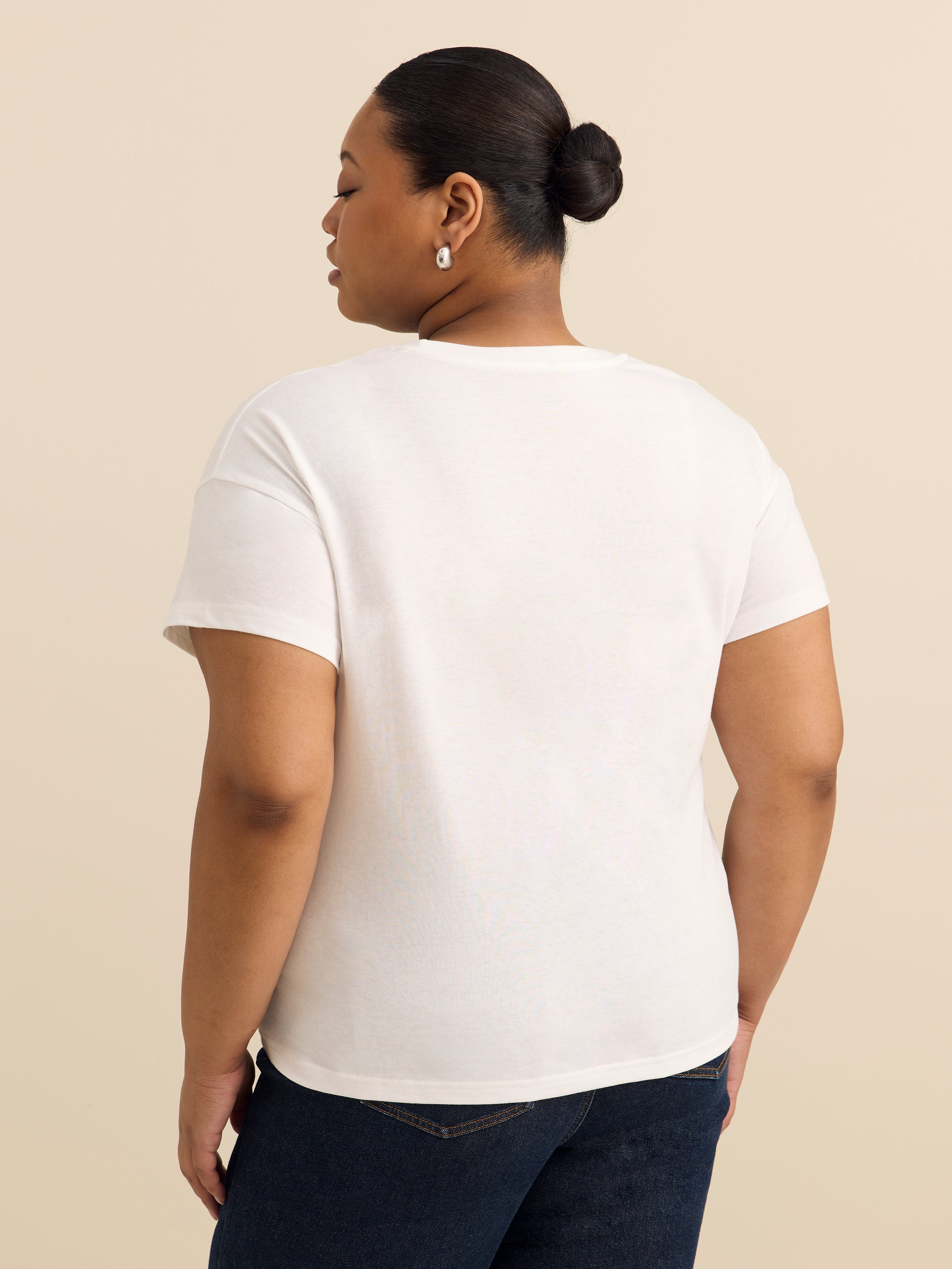 Licensed White Boxy Tee