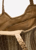 Straw Tote Bag with Beads