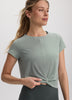 Short-Sleeve Crew-Neck T-Shirt with Twisted Detail - Hyba
