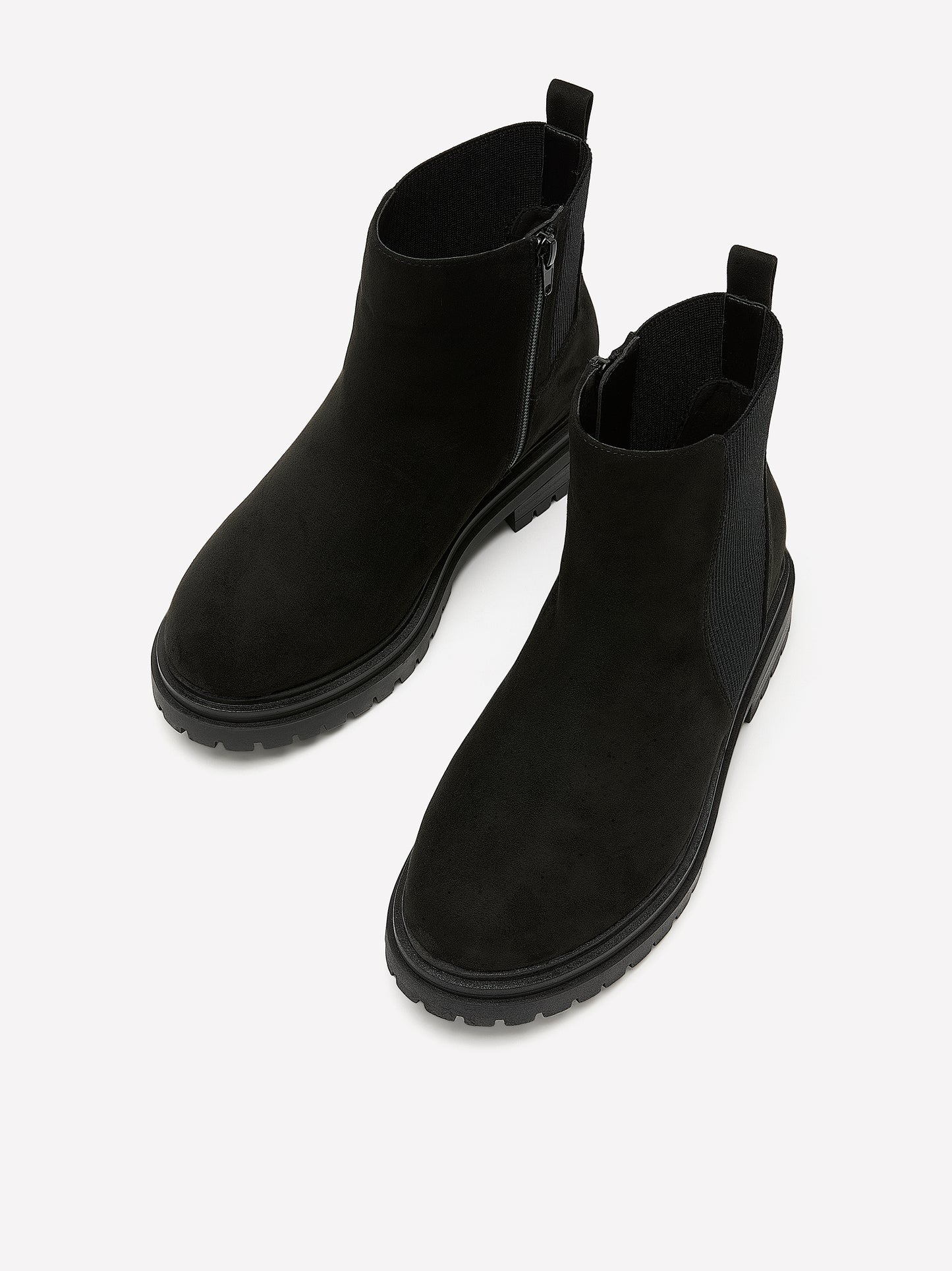 Extra Wide Width, Chunky Black Chelsea Bootie