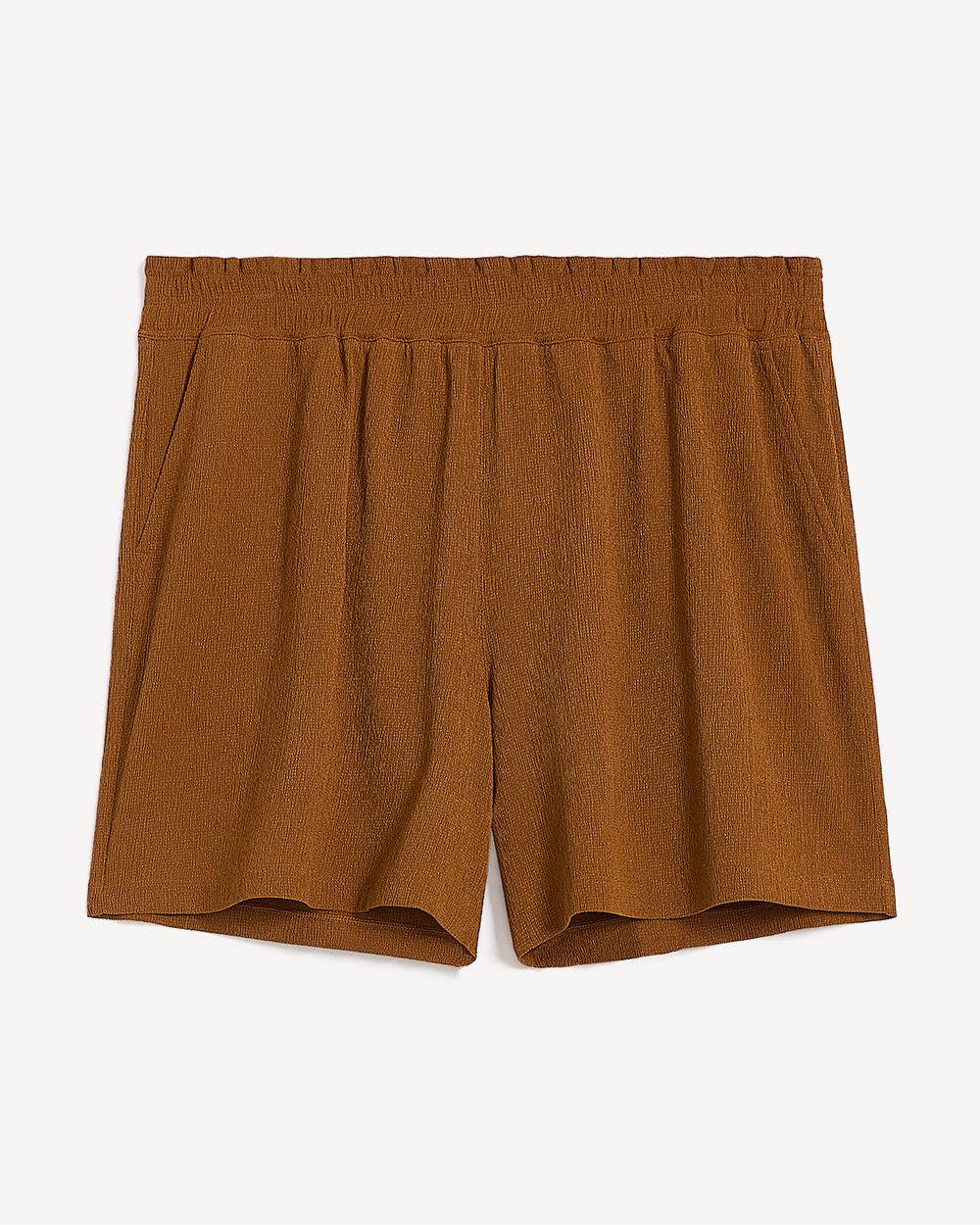 Short à enfiler en tricot texturé